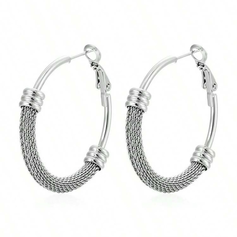 Elegant Silver Hoop Earrings